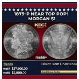 1879-p Morgan Dollar Near Top Pop! $1 ms66+ SEGS