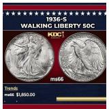 1936-s Walking Liberty Half Dollar 50c ms66 SEGS