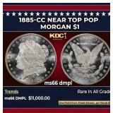 1885-cc Morgan Dollar Near Top Pop $1 ms66 dmpl SE