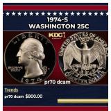 1974-s Proof Washington Quarter 25c pr70 dcam SEGS