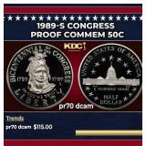 1989-S Congress Proof Modern Commem Half Dollar 50