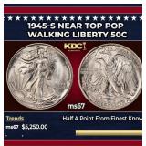 1945-s Walking Liberty Half Dollar Near Top Pop 50