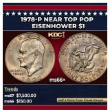 1978-p Eisenhower Dollar Near Top Pop $1 ms66+ SEG