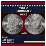 1902-o Morgan Dollar $1 Grades ms65+