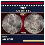 1904 Liberty Nickel 5c ms66 SEGS