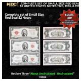 Complete Set Of Small Size Red Seal $2 United Stat