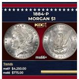 1884-p Morgan Dollar $1 ms66+ SEGS