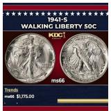 1941-s Walking Liberty Half Dollar 50c ms66 SEGS
