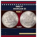 1882-p Morgan Dollar $1 Grades ms62+