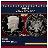 1985-s Proof Kennedy Half Dollar 50c pr70 dcam SEG