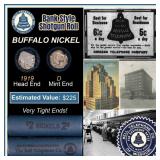 Buffalo Nickel Shotgun Roll in Old Bank Style 