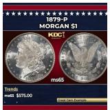 1879-p Morgan Dollar $1 Grades ms65