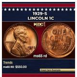 1929-s Lincoln Cent 1c Grades ms65 rd