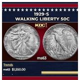 1929-s Walking Liberty Half Dollar 50c ms63 USCG