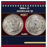 1884-o Morgan Dollar $1 Grades ms62+