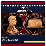 1993-s Proof Lincoln Cent 1c pr70 rd dcam SEGS