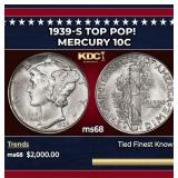 1939-s Mercury Dime TOP POP! 10c ms68 SEGS
