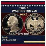 1980-s Proof Washington Quarter 25c pr70 dcam SEGS