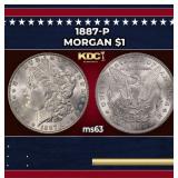 1887-p Morgan Dollar $1 Grades ms63