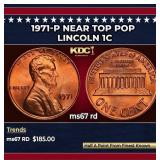 1971-p Lincoln Cent Near Top Pop 1c ms67 rd SEGS