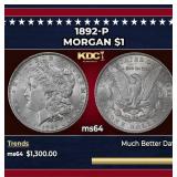 1892-p Morgan Dollar $1 ms64 SEGS