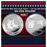 Boston Red Sox MLB Team - 1 oz Silver Round Round