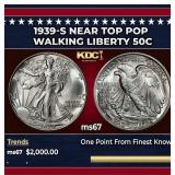 1939-s Walking Liberty Half Dollar Near Top Pop 50