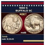 1930-s Buffalo Nickel 5c ms66 SEGS