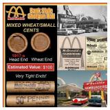 Lincoln Wheat Cent 1c Mixed Roll Orig Brandt McDon