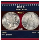 1926-s Peace Dollar $1 Grades ms64
