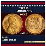1929-d Lincoln Cent 1c ms65 rd SEGS