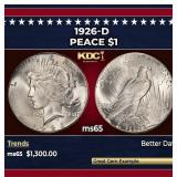 1926-d Peace Dollar $1 ms65 SEGS