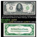 1934 $1000 Green Seal Federal Reserve Note Preside
