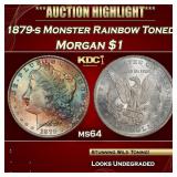 PCGS 1879-s Morgan Dollar Monster Rainbow Toned $1