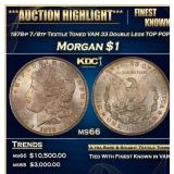 1878-p 7/8tf Morgan Dollar Textile Toned VAM 33 Do