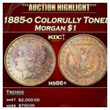 1885-o Morgan Dollar Colorully Toned $1 ms66+ SEGS