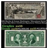 1896 $1 large size Silver Certificate Martha & Geo