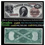 1880 $1 United States Note Grades Gem CU Signature
