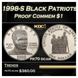 1998-S Black Patriots Proof Modern Commem Dollar $