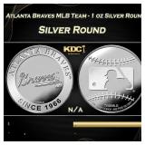 Atlanta Braves MLB Team - 1 oz Silver Round Round