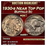1930-s Buffalo Nickel Near Top Pop 5c ms66+ SEGS