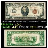 1934A $20 FRN Hawaii WWII Emergency Currency Grade