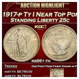 1917-p Ty I Standing Liberty Quarter Near Top Pop