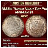 1888-s Morgan Dollar Toned Near Top Pop $1 ms66+ S