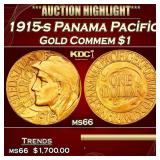 1915-s Panama Pacific Gold Commem Dollar 1 ms66 SE