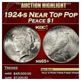 1924-s Peace Dollar Near Top Pop $1 ms65+ SEGS