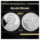 Founders: Montesquieu Style - 1 oz Silver Round Ro