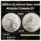 1996-d Olympics High Jump Modern Commem Dollar $1