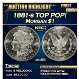 1881-s Morgan Dollar TOP POP! $1 ms69 SEGS