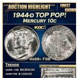 1944-d Mercury Dime TOP POP! 10c ms68+ FSB SEGS